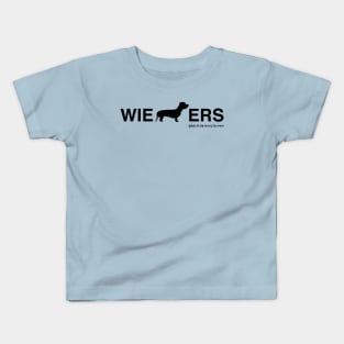 Wieners Dachshund Wire Hair (Black) Kids T-Shirt